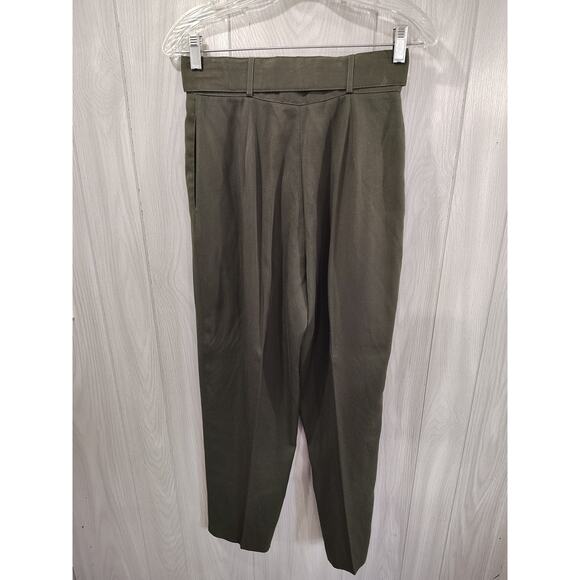 Christy Girl Pants Women 8 Green Vintage Pleated Capsule USA Old Money Classy - Picture 2 of 6